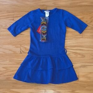 American Girl Meet Saige Tiered Dress w/ Embroidery Belt Size 8 NWT